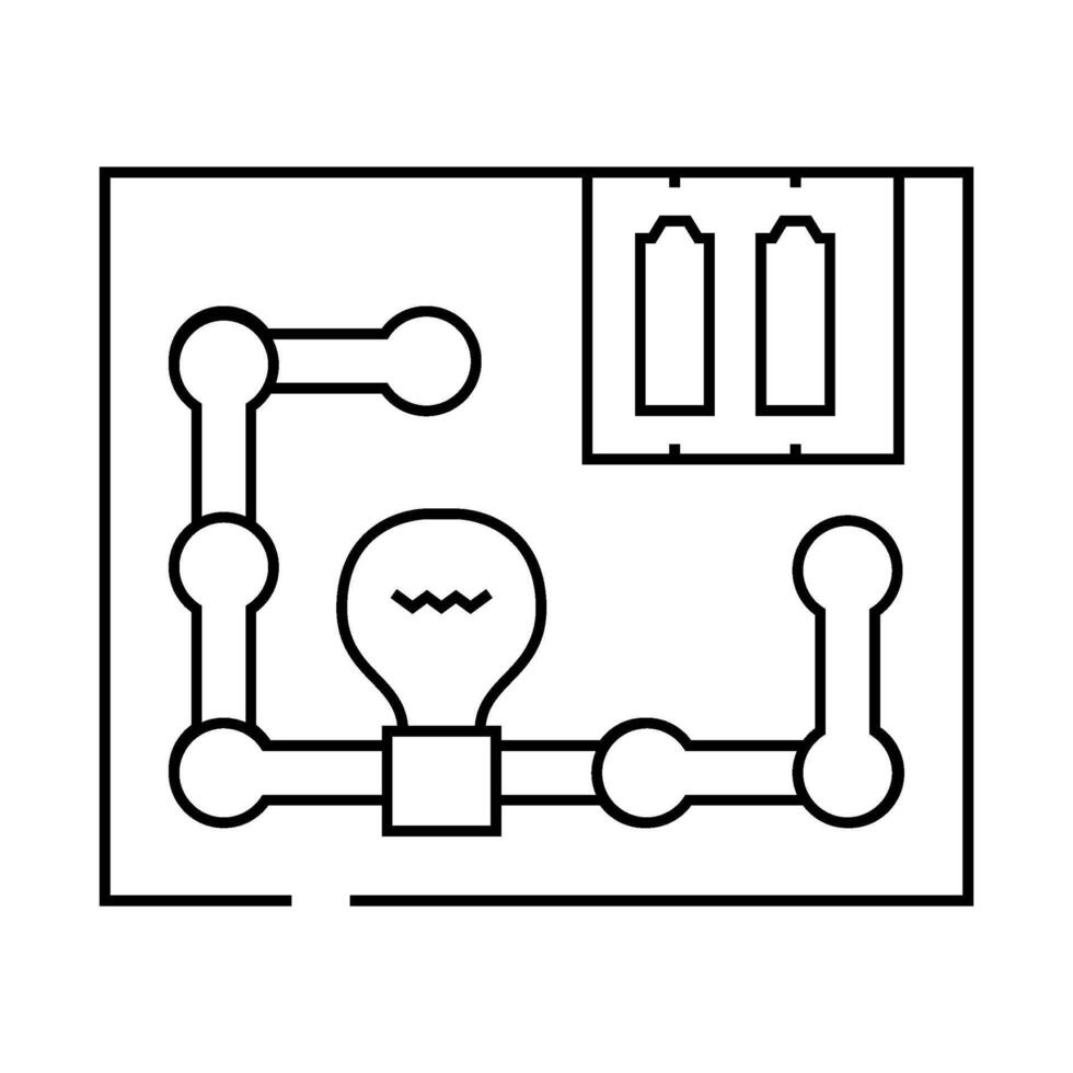 science exploration kit toy child line icon illustration vector