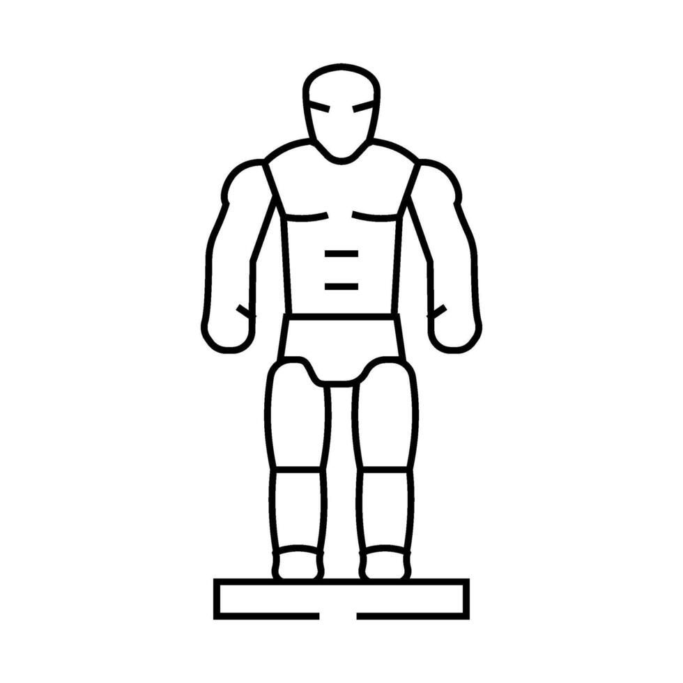 action figure toy child line icon illustration vector