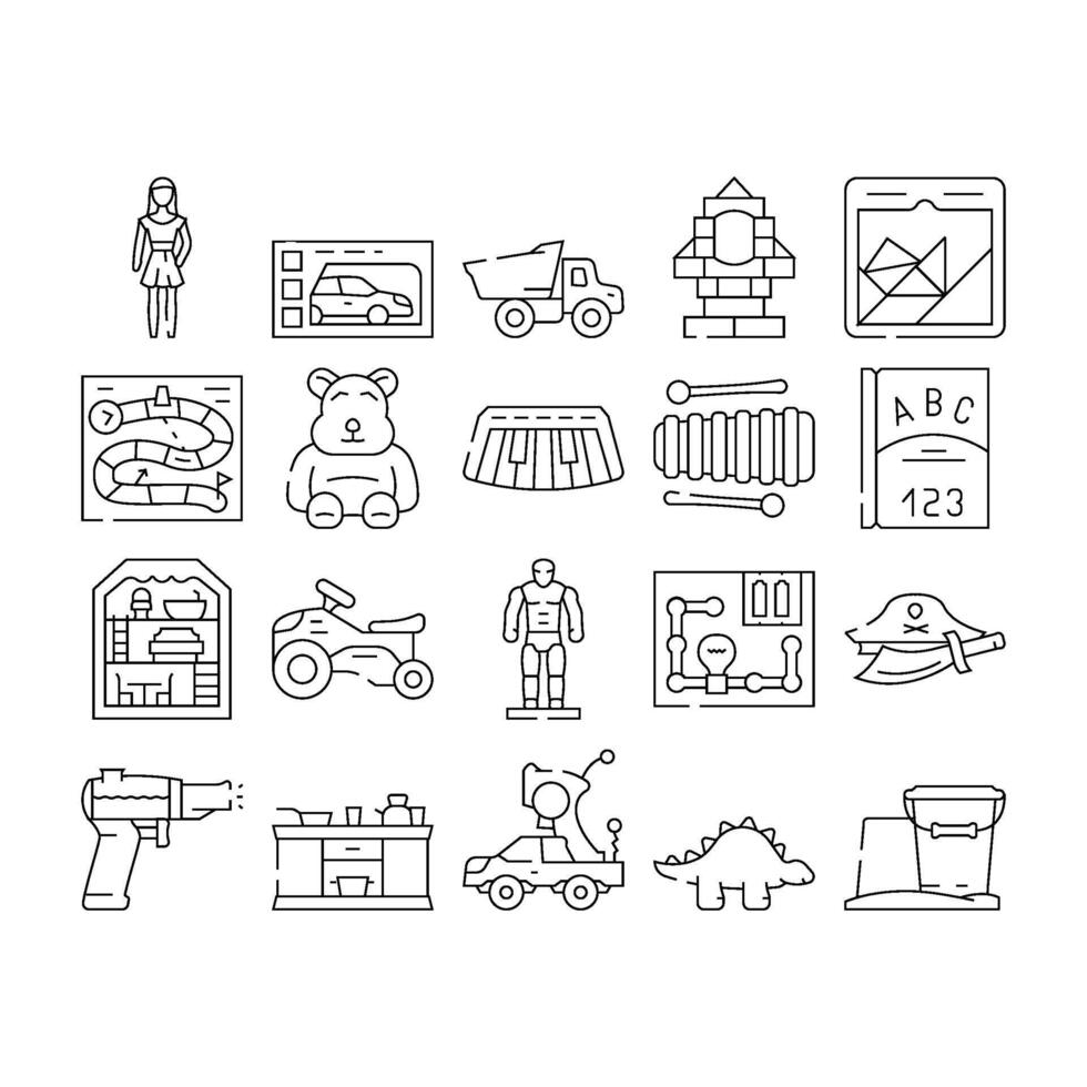 toy child baby play icons set vector