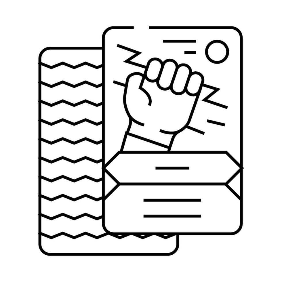 card game board table line icon illustration vector
