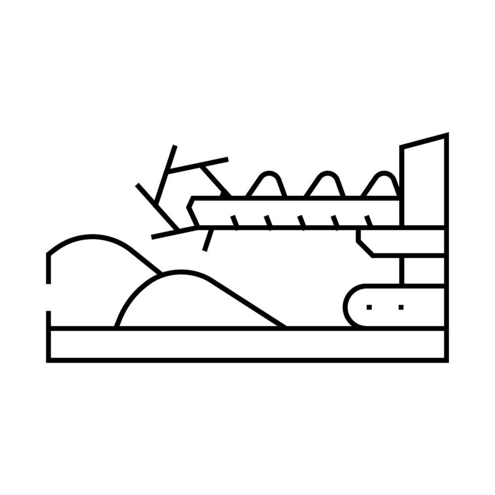 stacker reclaimer steel production line icon illustration vector