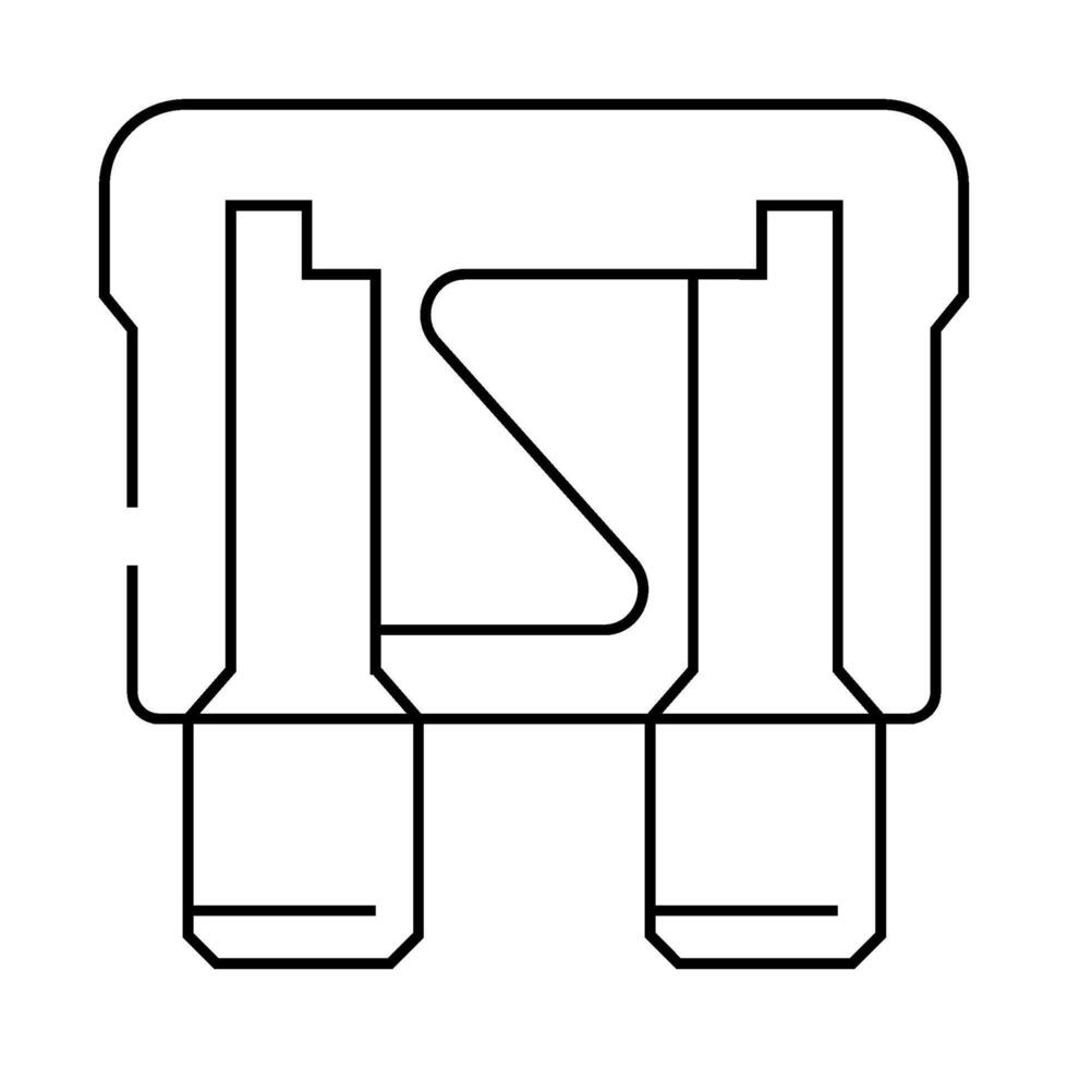 fuse electronic component line icon illustration vector