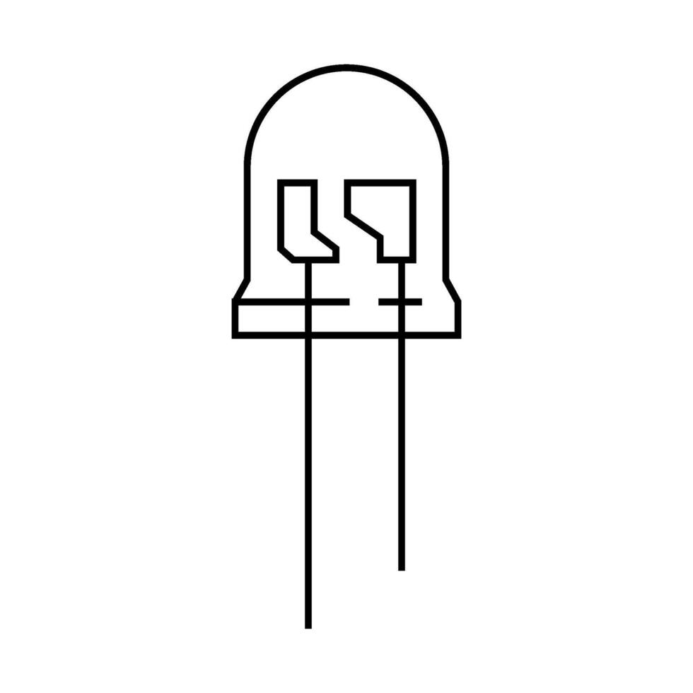 diode electronic component line icon illustration vector