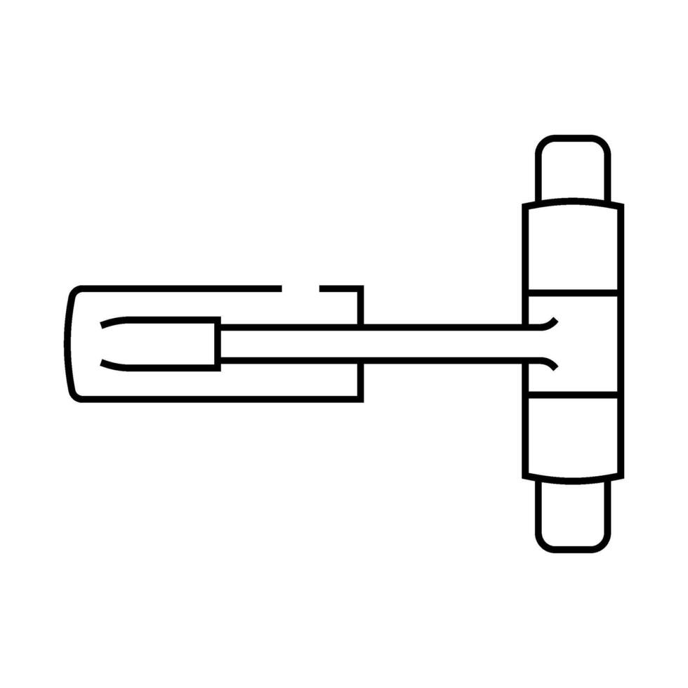 door closer hardware furniture fitting line icon illustration vector