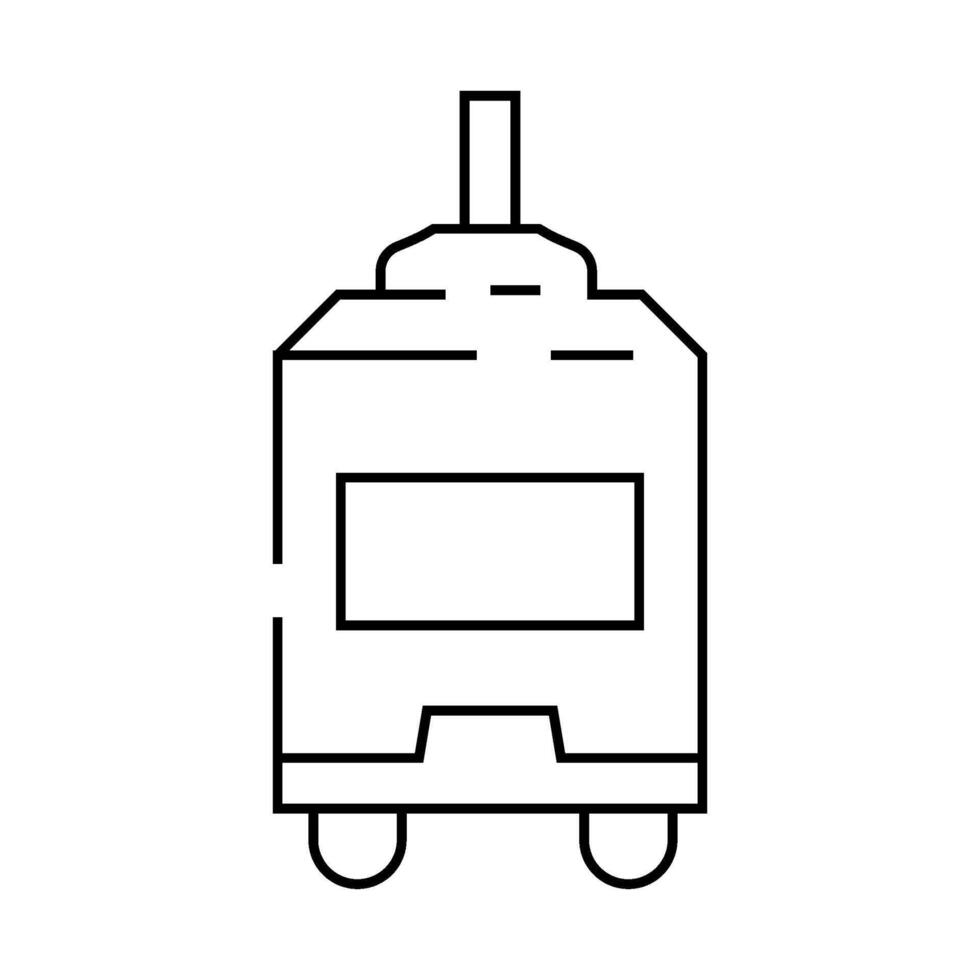 dc motor electronic component line icon illustration vector