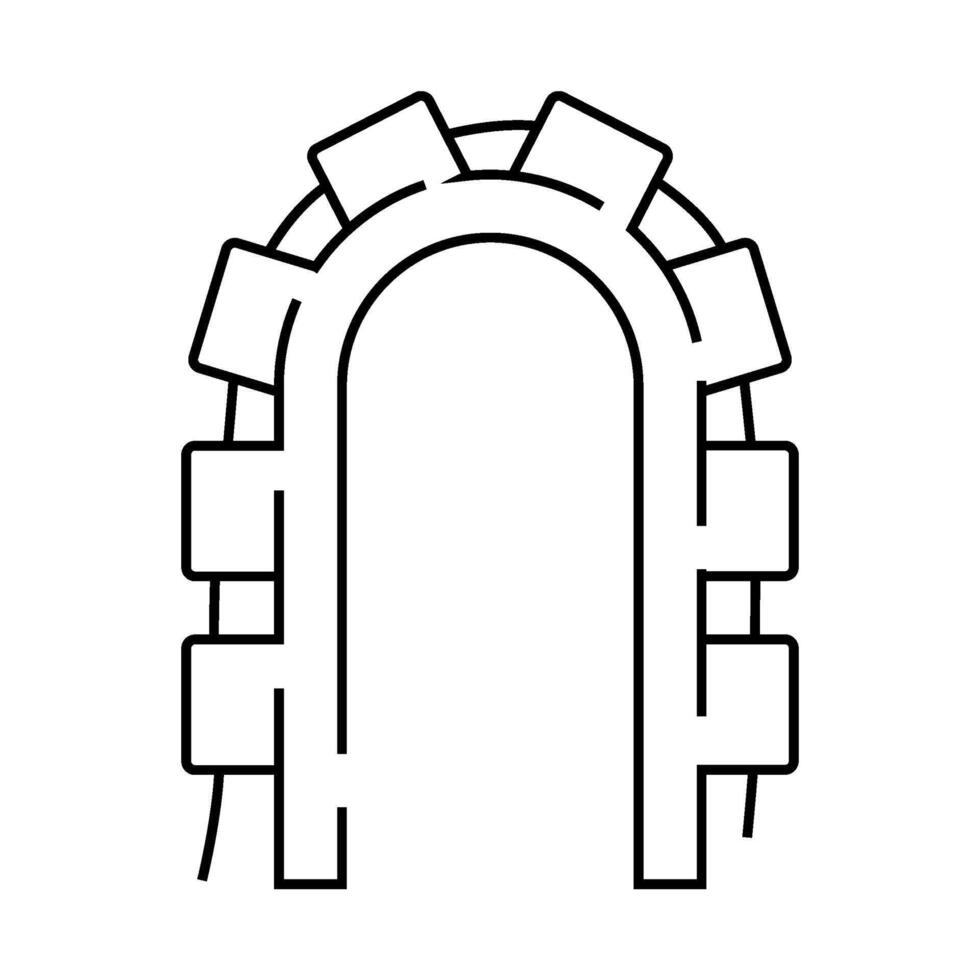 wire management hardware furniture fitting line icon illustration vector
