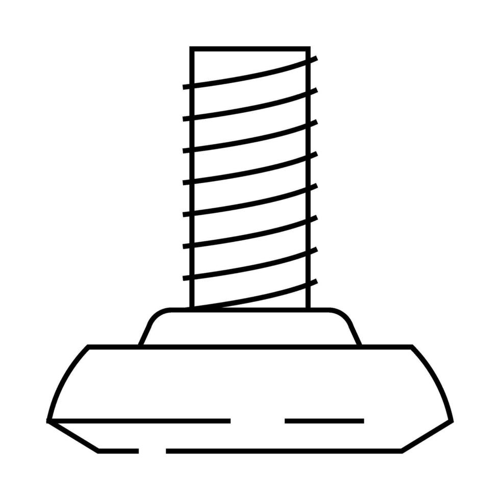 glide furniture hardware fitting line icon illustration vector