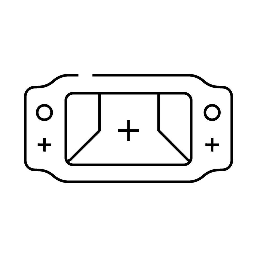 tablet gaming line icon illustration vector