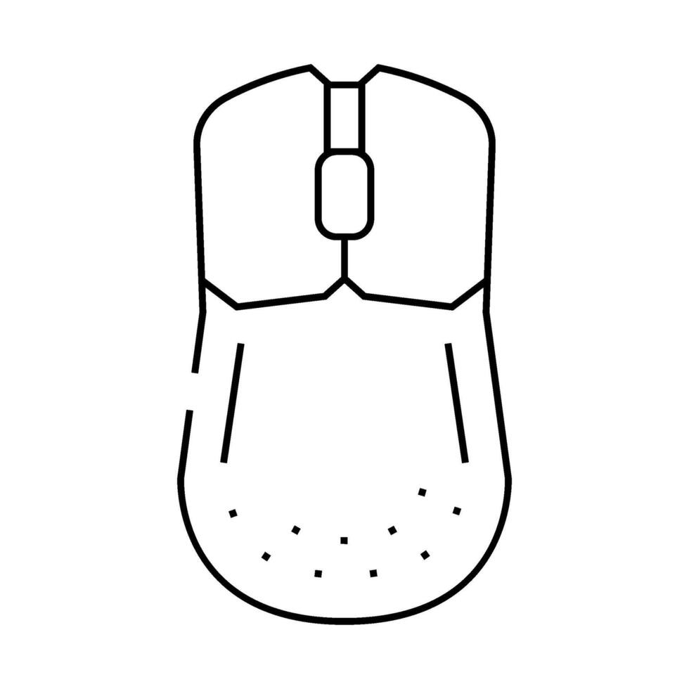 mouse gaming pc line icon illustration vector