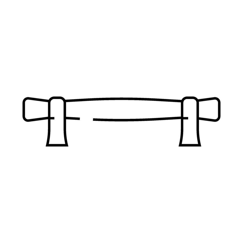 cabinet handle hardware furniture fitting line icon illustration vector