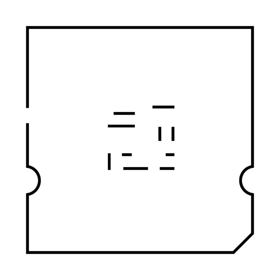 processor chip gaming pc line icon illustration vector