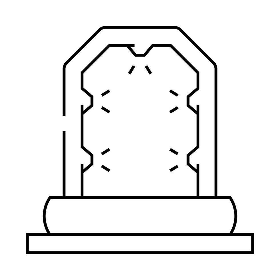decontamination shower nuclear energy line icon illustration vector