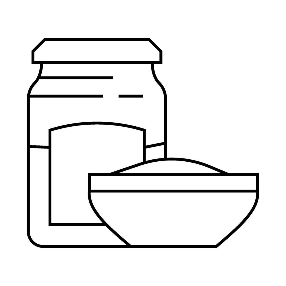cranberry sauce autumn season line icon illustration vector