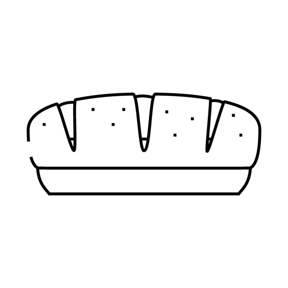 cranberry bun food meal line icon illustration vector