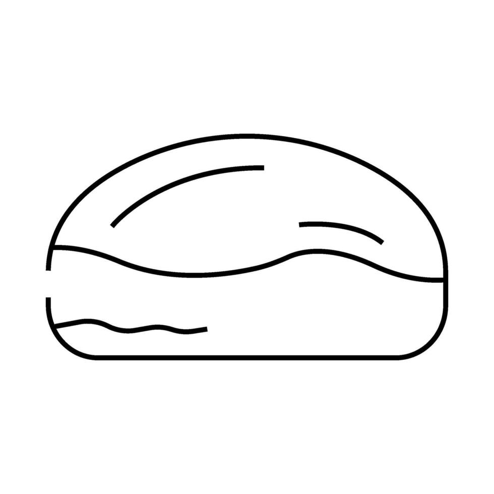 chocolate bun food meal line icon illustration vector