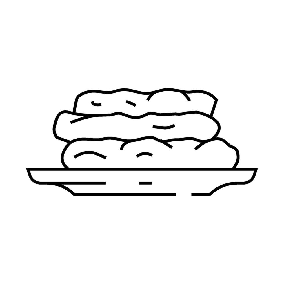 peanut butter cookies food snack line icon illustration vector