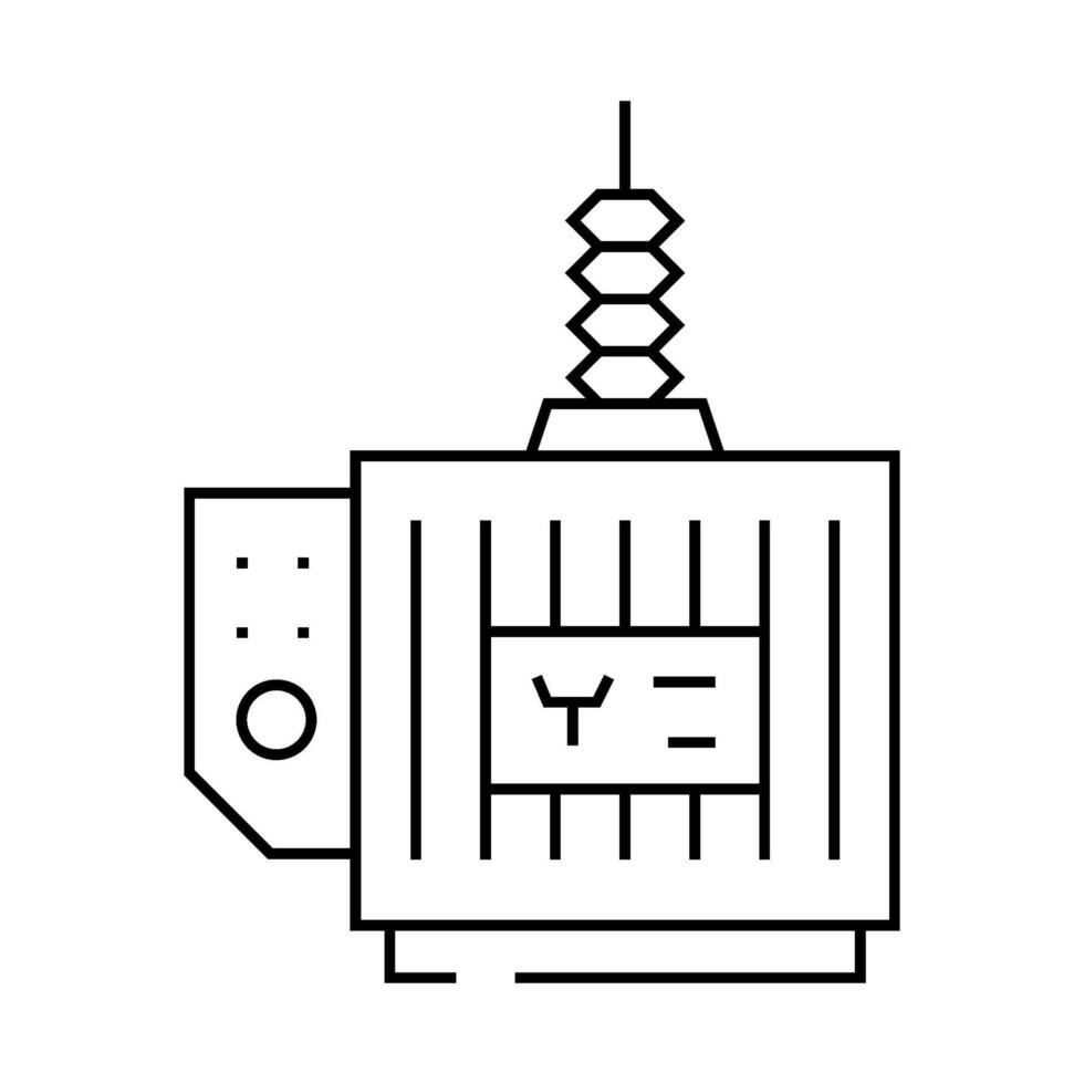 electrical substation electrical engineer line icon illustration vector