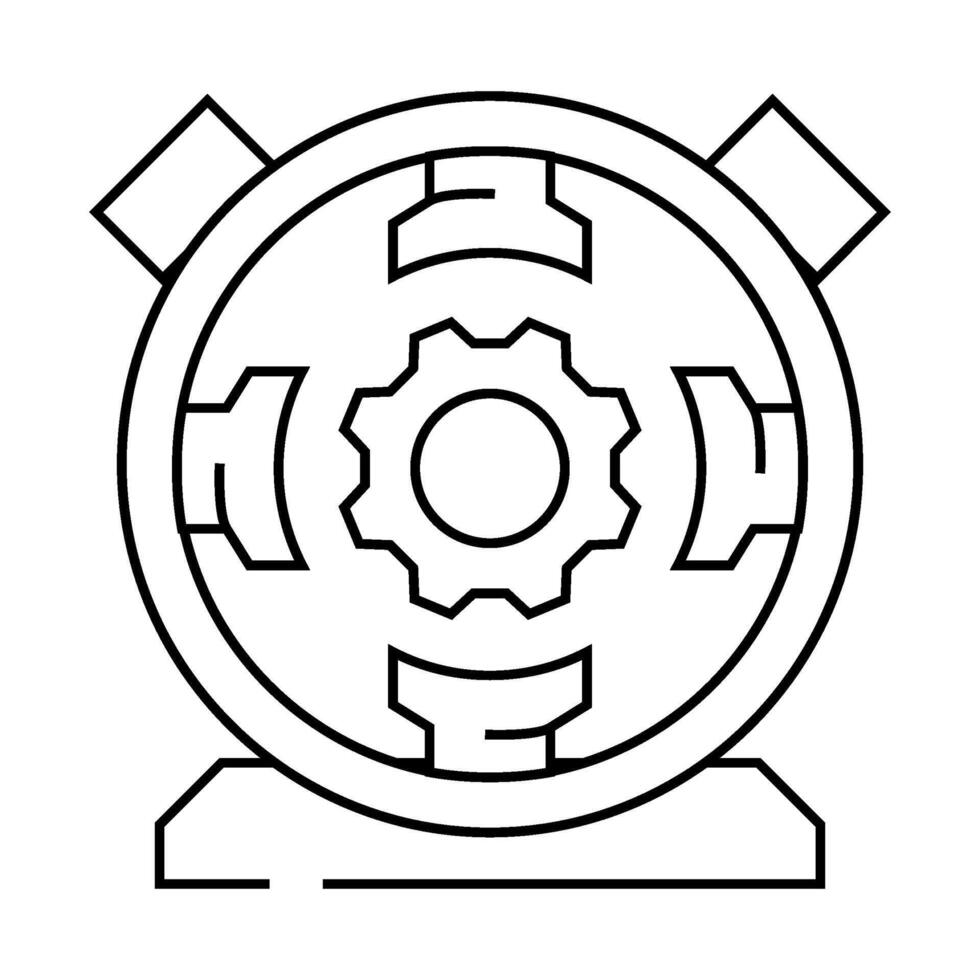 dc generator electrical engineer line icon illustration vector