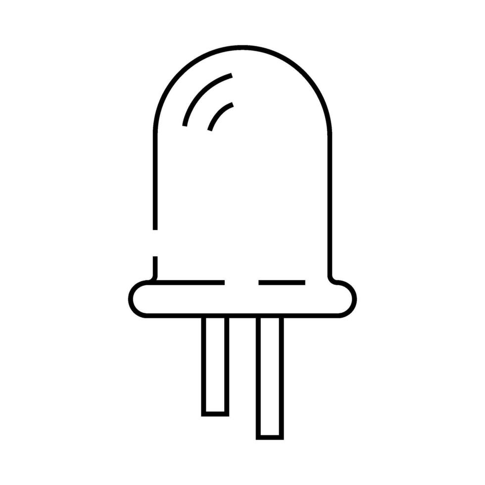 diode electrical engineer line icon illustration vector
