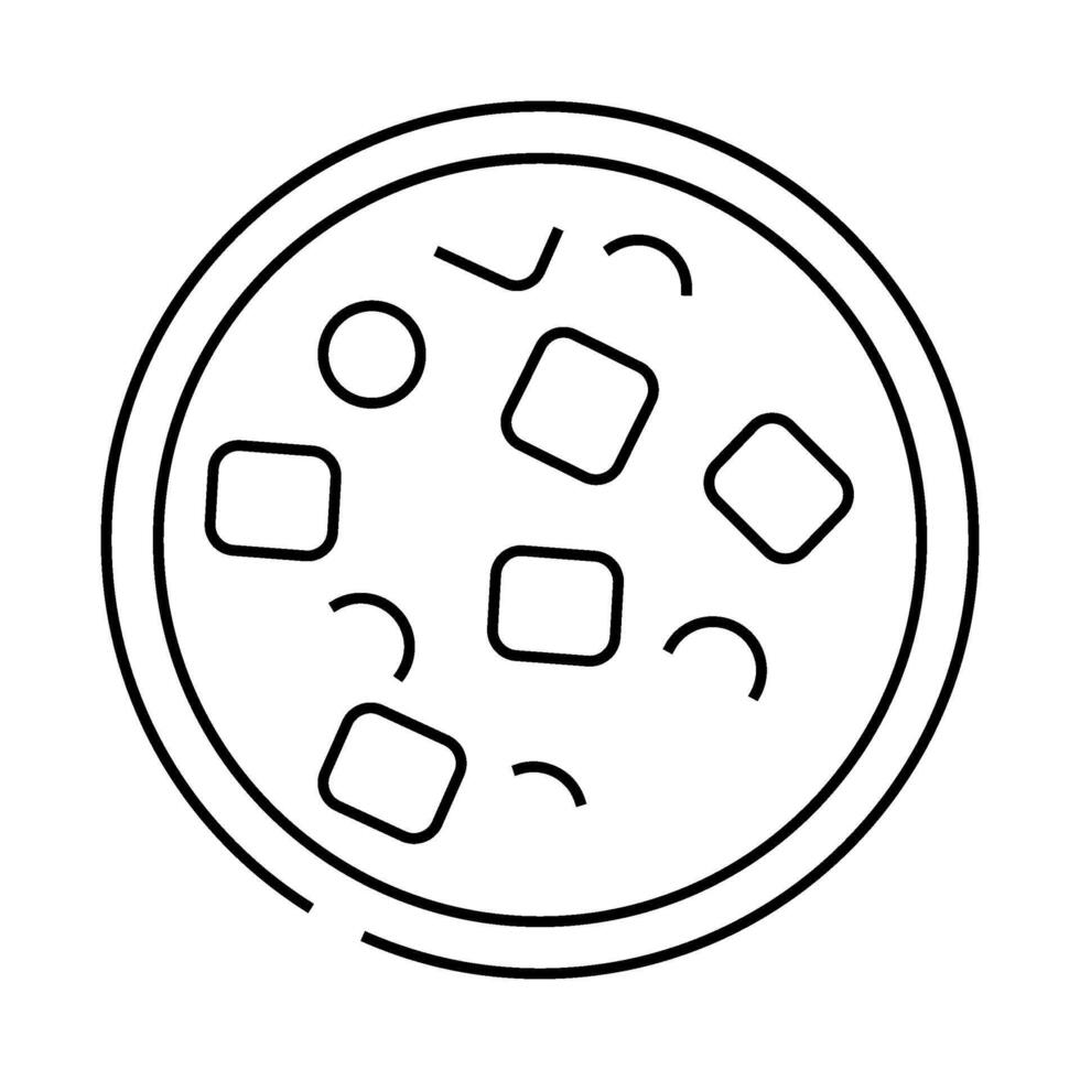 miso soup japanese food line icon illustration vector