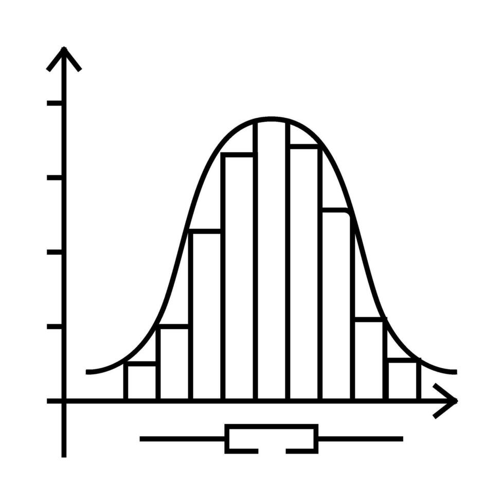 statistics math science education line icon illustration vector