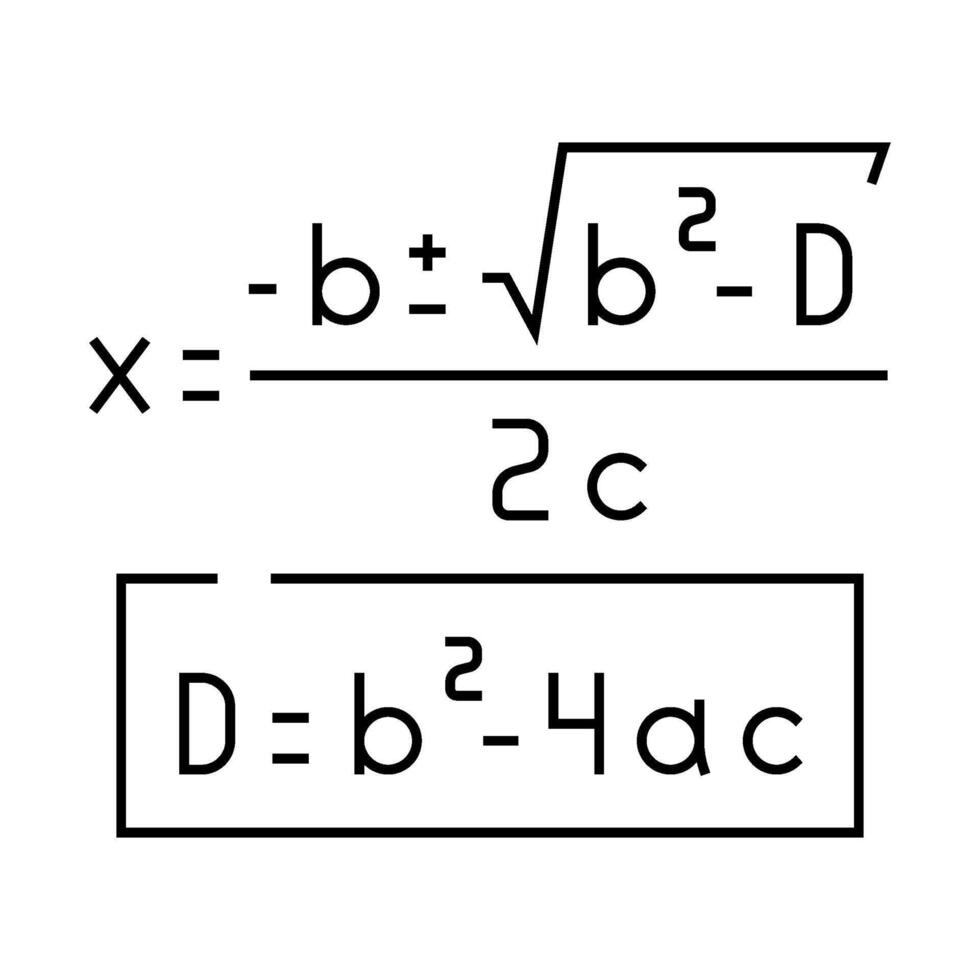 formula math science education line icon illustration vector
