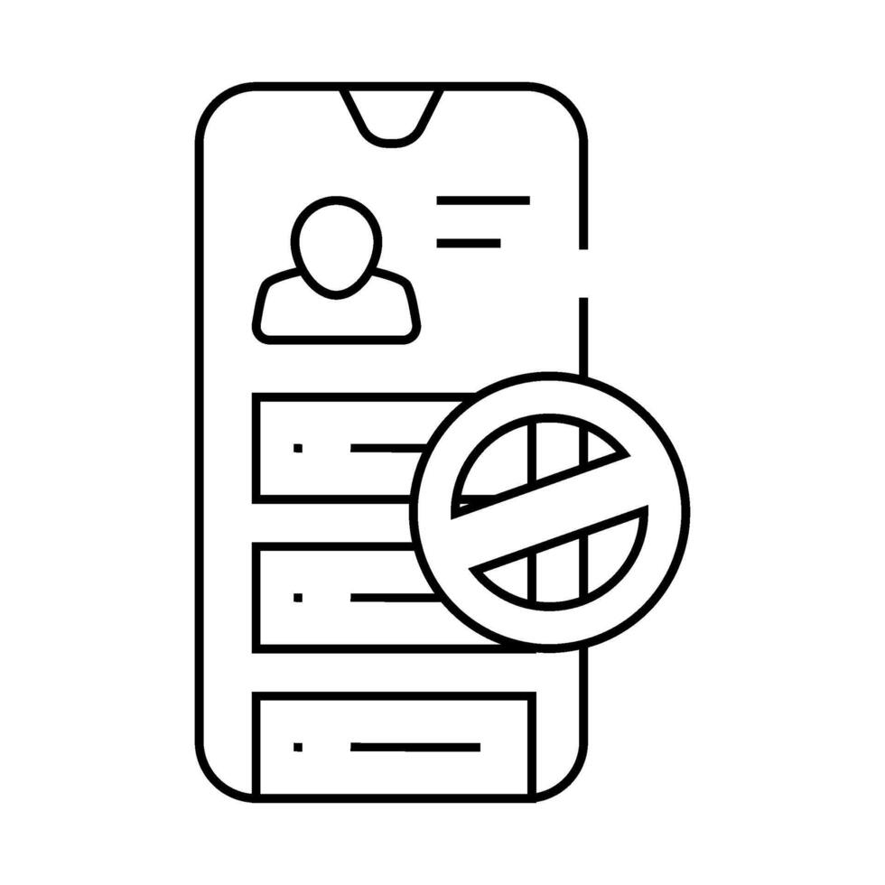 file deny line icon illustration vector