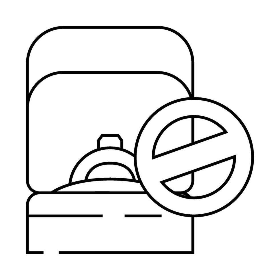 stamp rejected line icon illustration vector