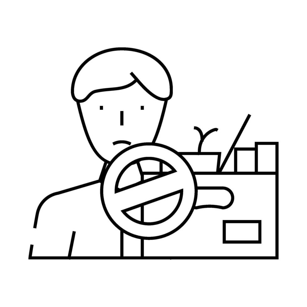 agreement rejecting line icon illustration vector