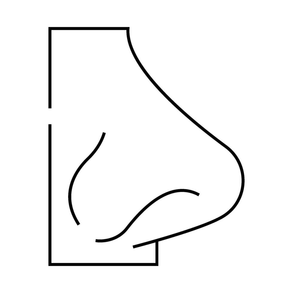 nose smell line icon illustration vector