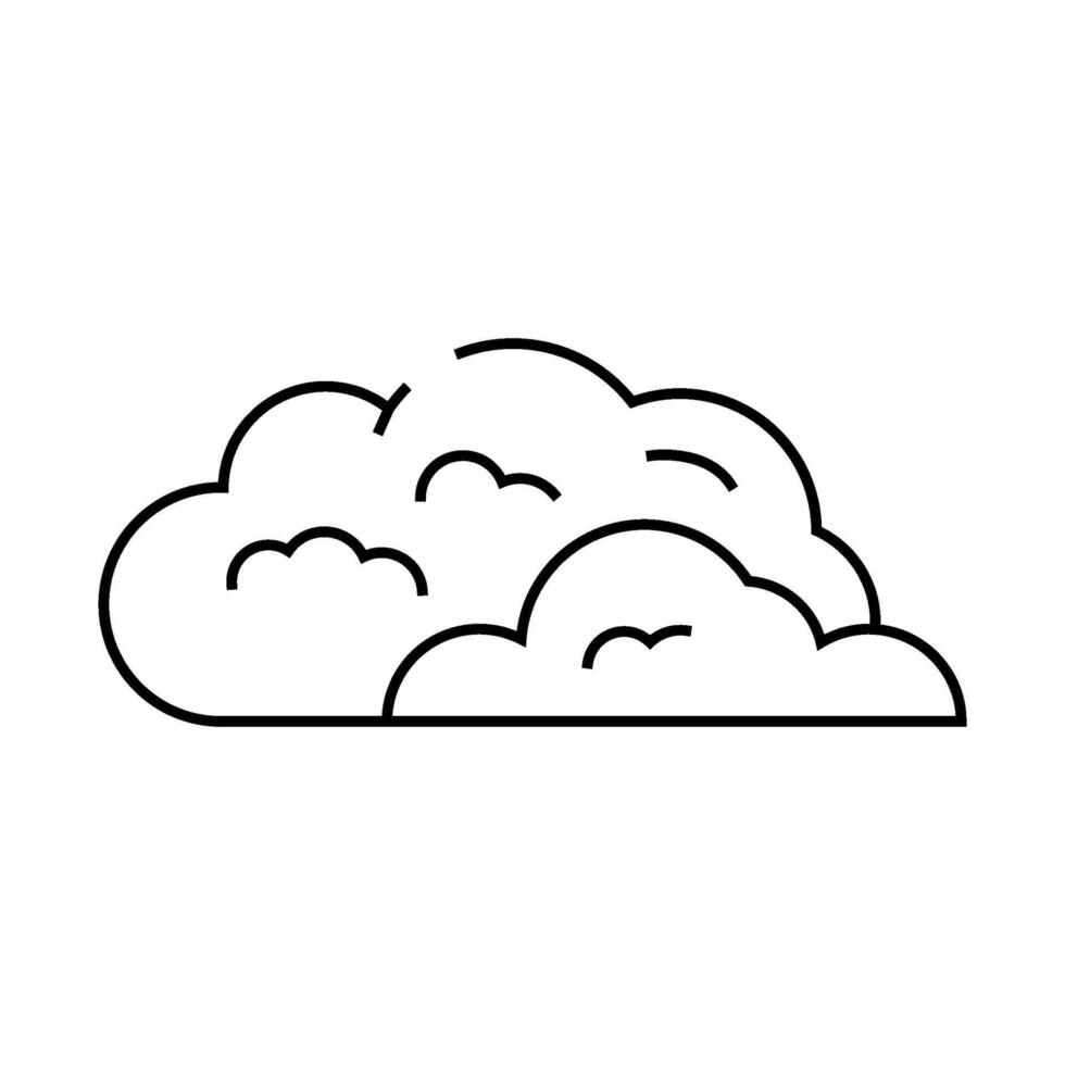 cloud smell line icon illustration vector