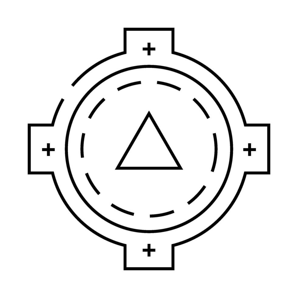 survey marker civil engineer line icon illustration vector