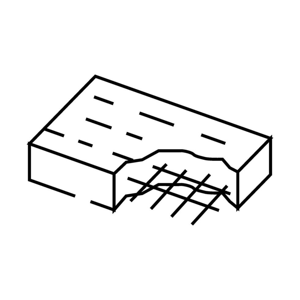 concrete slab civil engineer line icon illustration vector