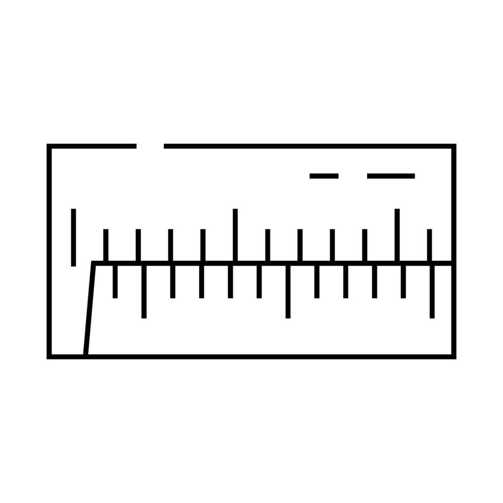 vernier gauge tool work line icon illustration vector
