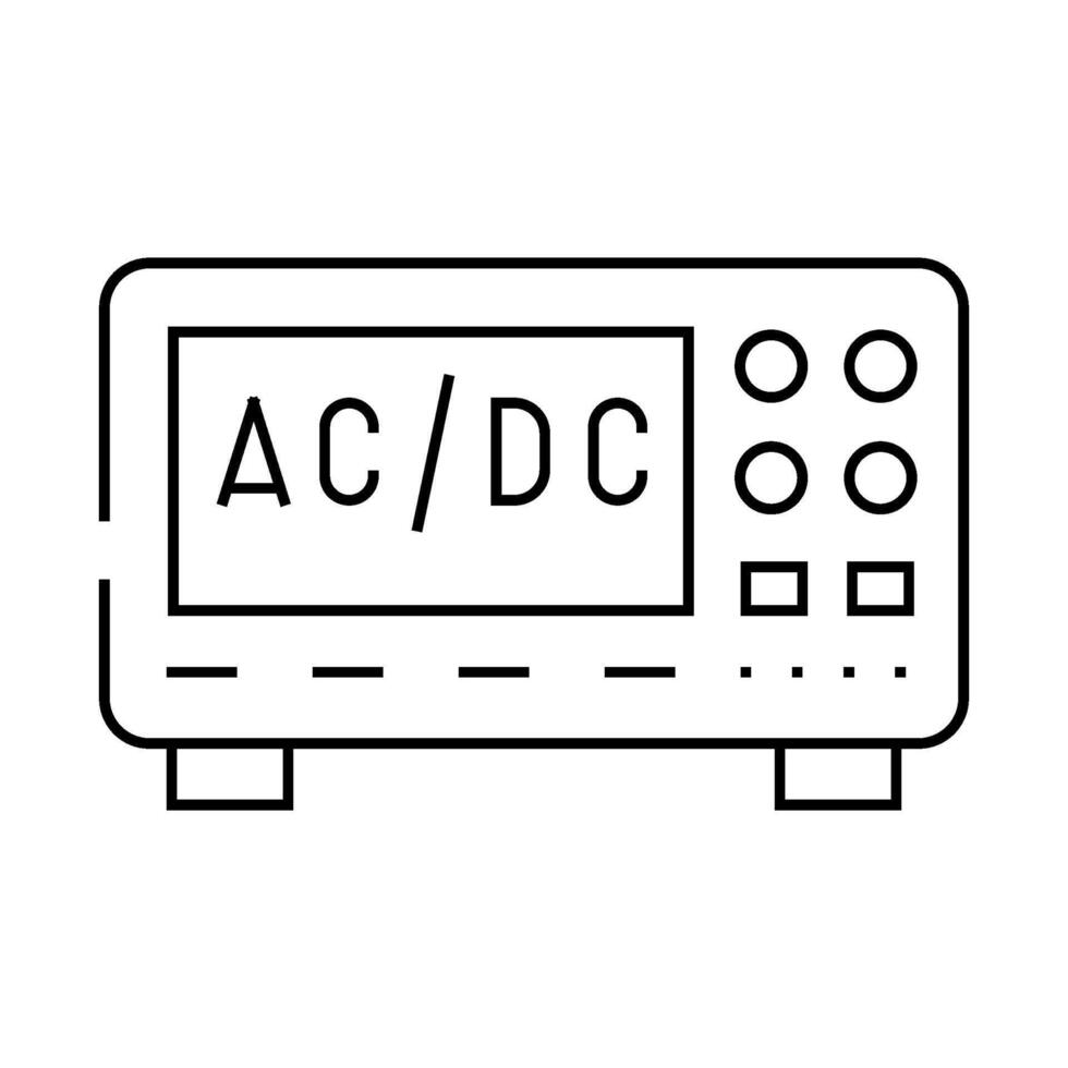 power supply tool work line icon illustration vector