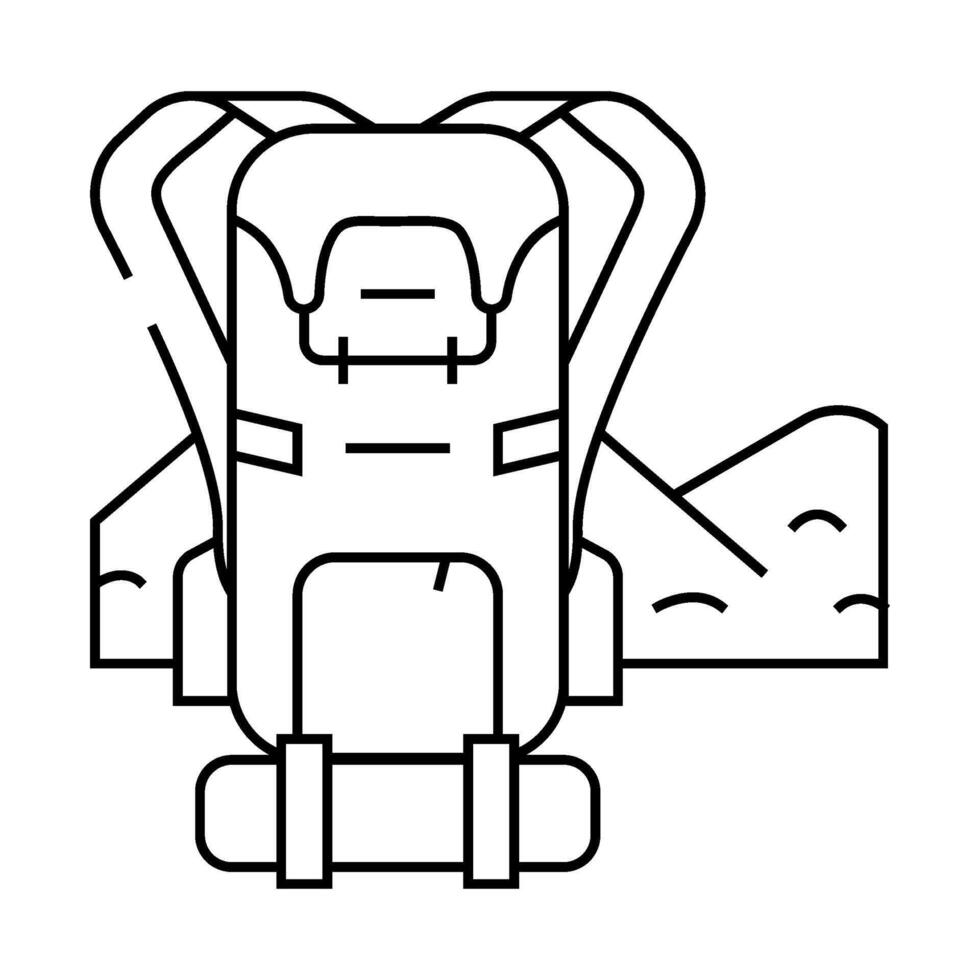 ecotourism environmental line icon illustration vector