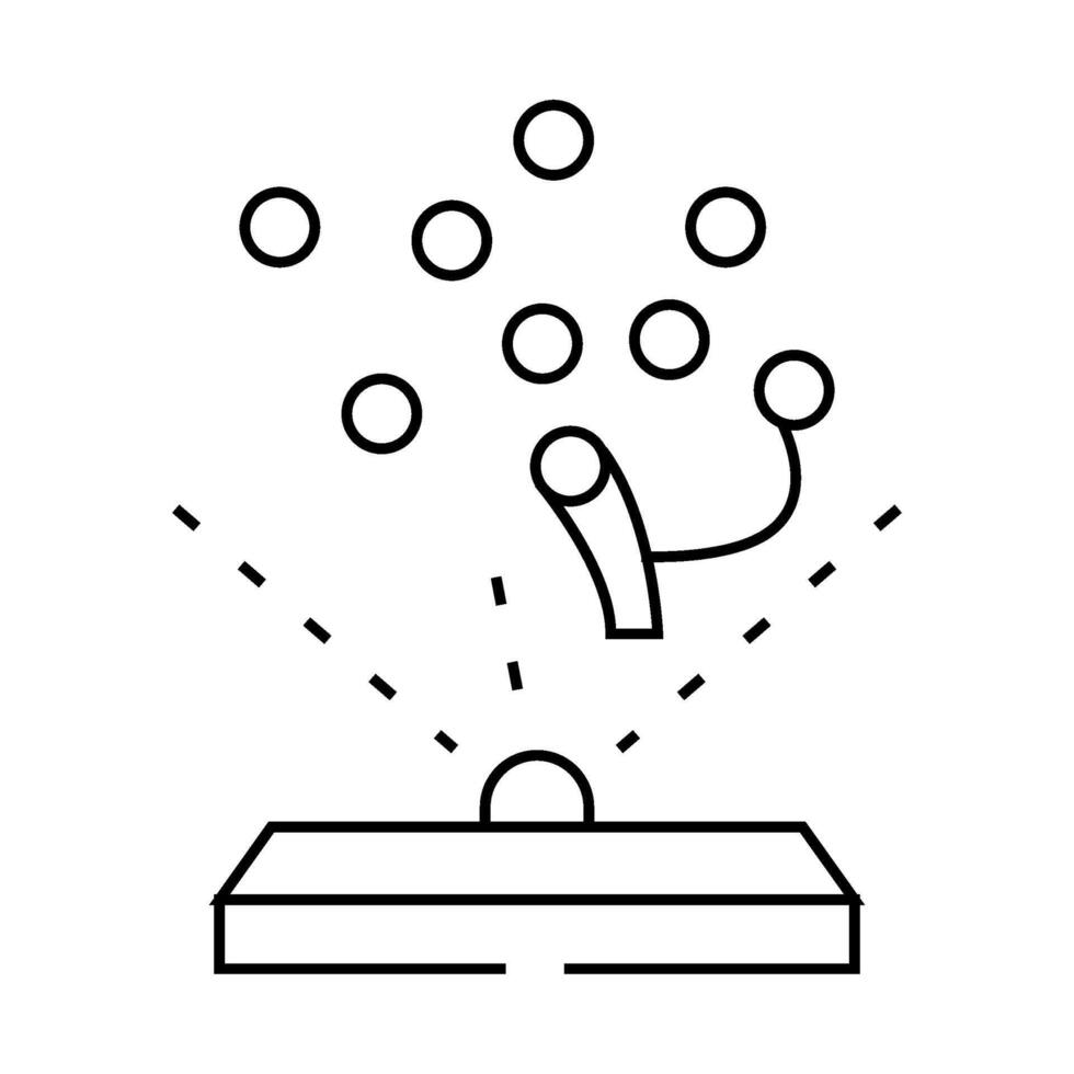 human brain simulation future technology line icon illustration vector