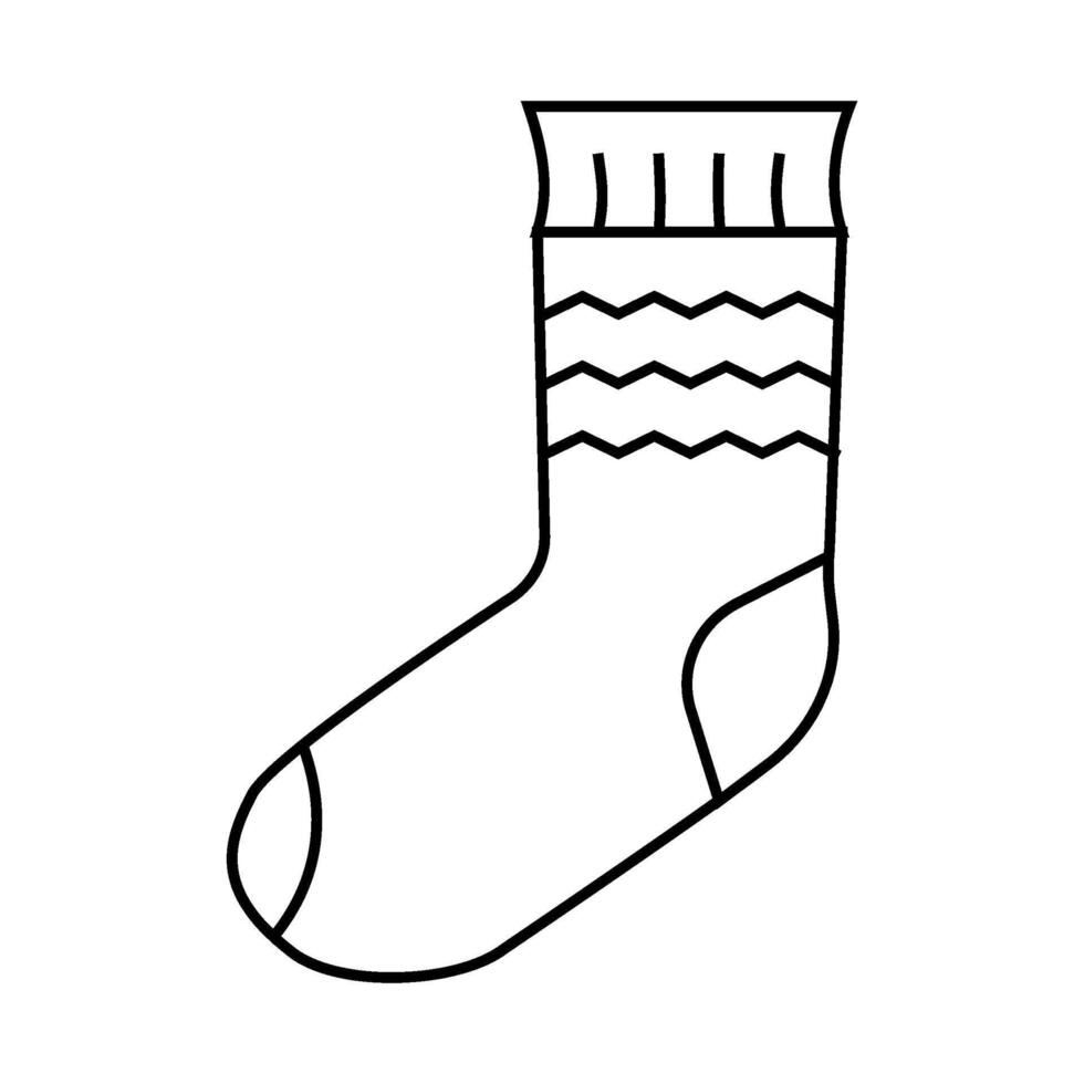 socks knitting wool line icon illustration vector