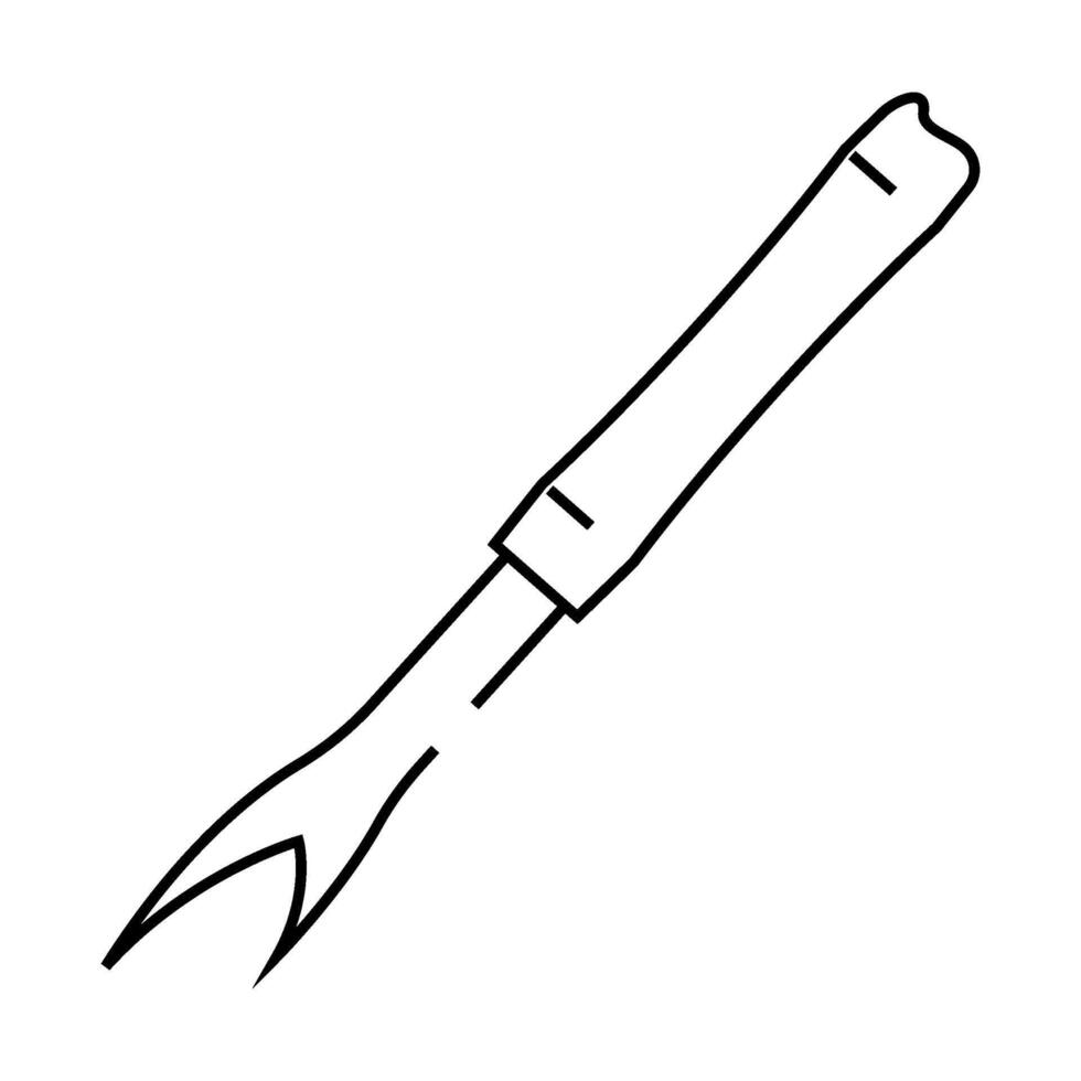 stitch ripper knitting wool line icon illustration vector