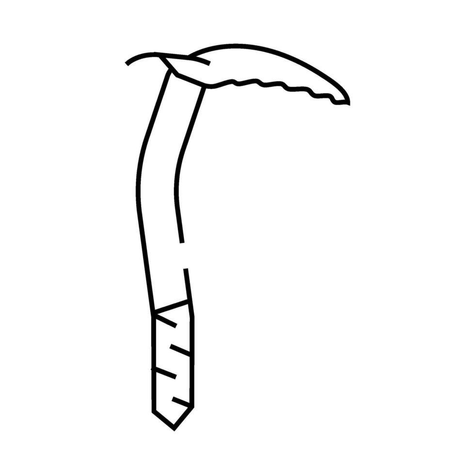 ice axe mountaineering adventure line icon illustration vector
