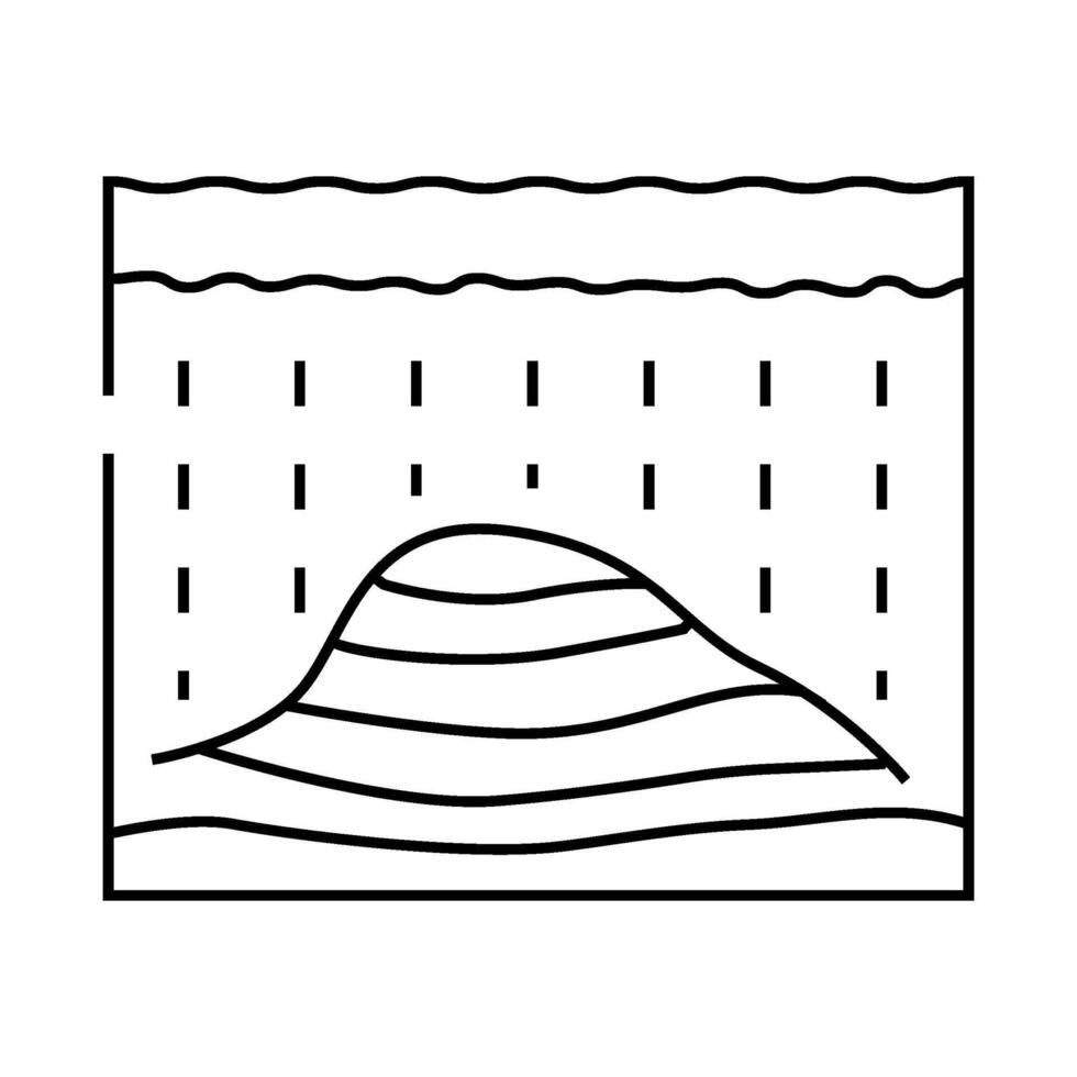 oil reservoir simulation petroleum engineer line icon illustration vector