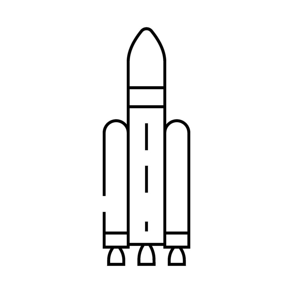 launch vehicle aeronautical engineer line icon illustration vector