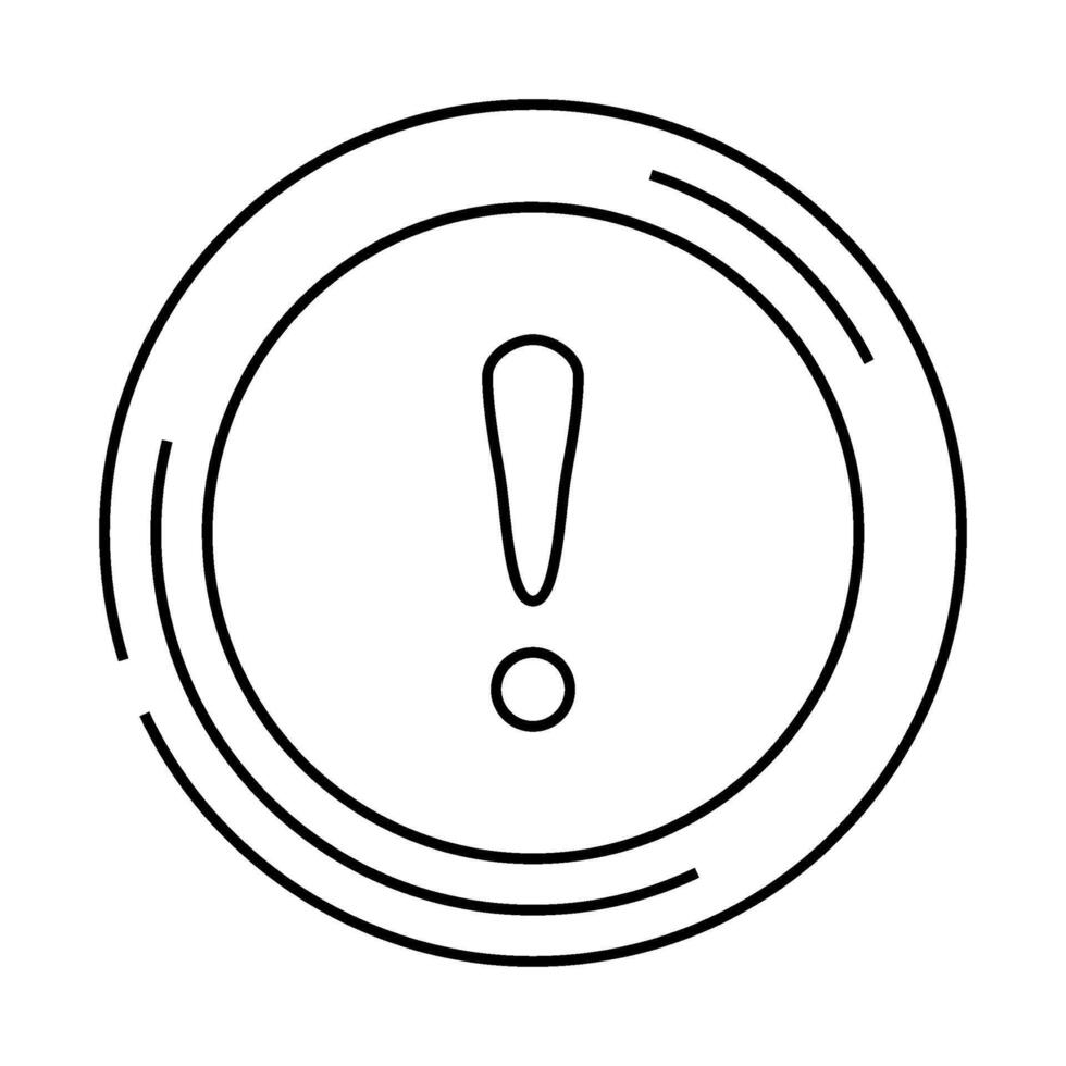 attention icon alert line icon illustration vector