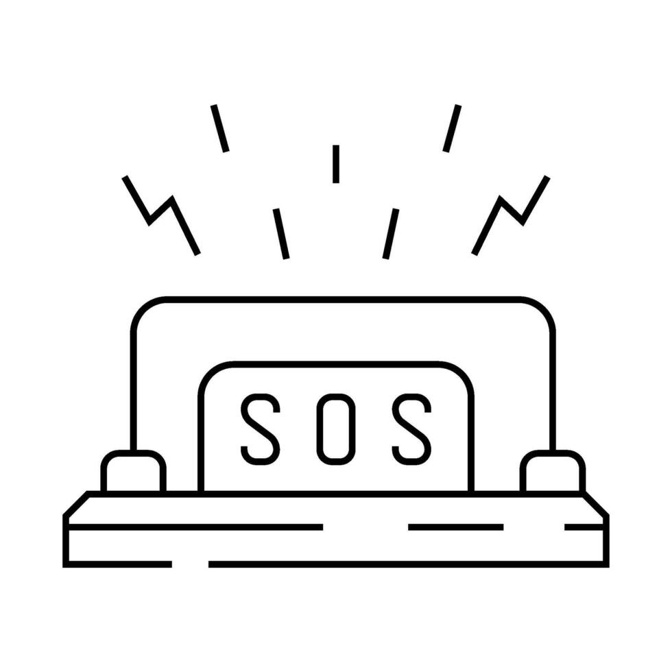 alert button line icon illustration vector