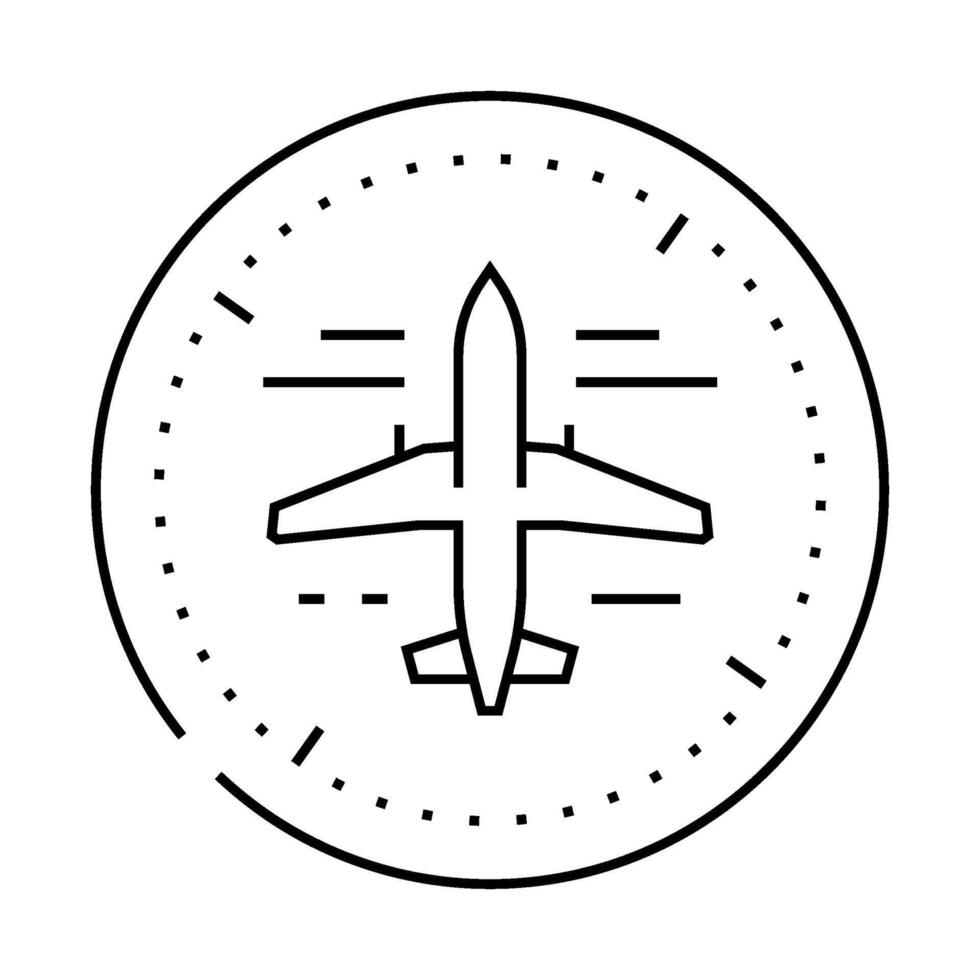 avionics systems aeronautical engineer line icon illustration vector