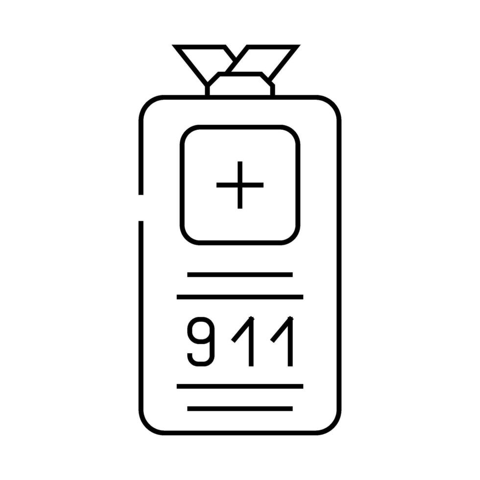 emergency signal alert line icon illustration vector