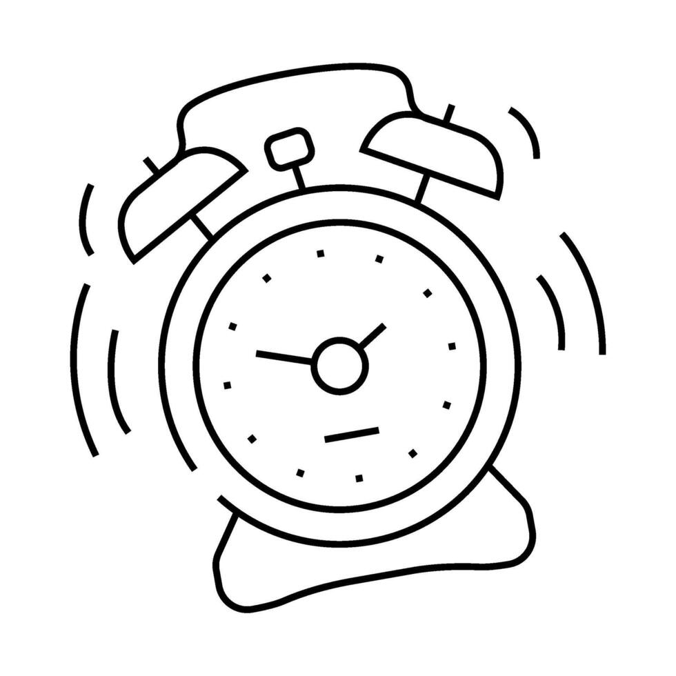 alarm clock alert line icon illustration vector