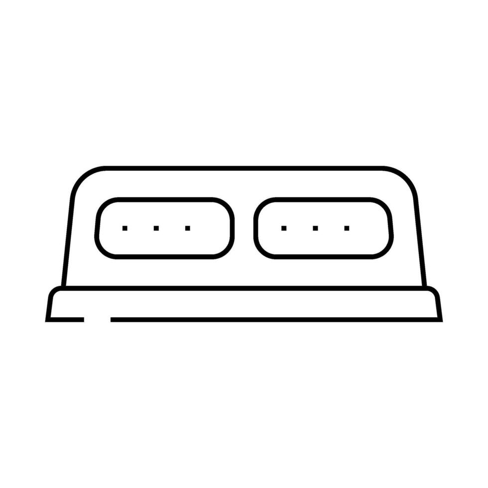flashing lights alert line icon illustration vector