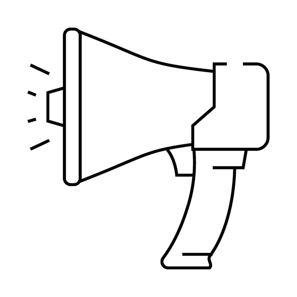 megaphone alert line icon illustration vector