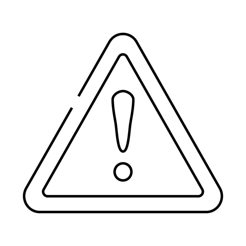 exclamation mark alert line icon illustration vector